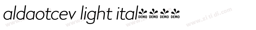 aldaotcev light ital字体转换